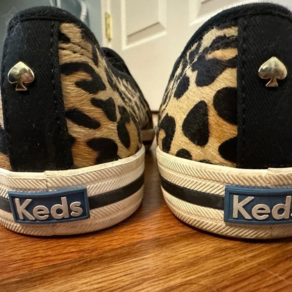 Keds Kate Spade Leopard Haircalf Sneakers Women's Size 8